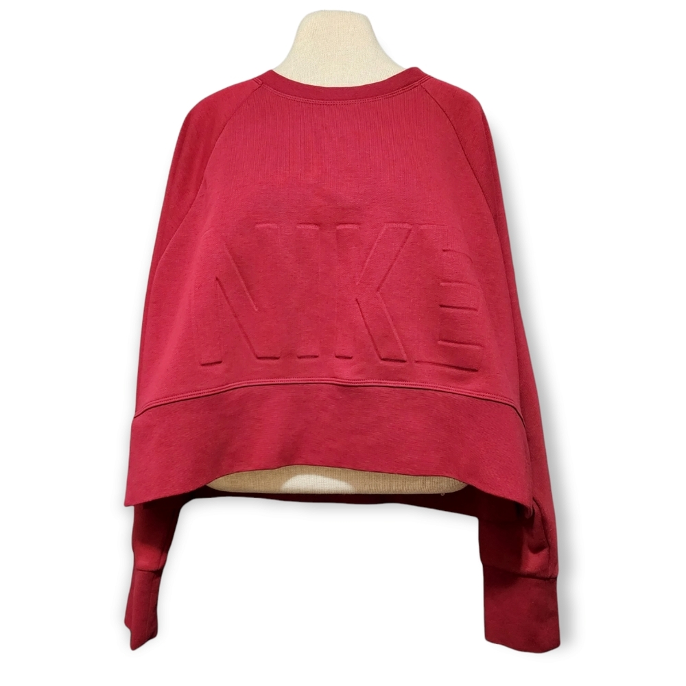 Nike Embossed Crop Crew Sweater